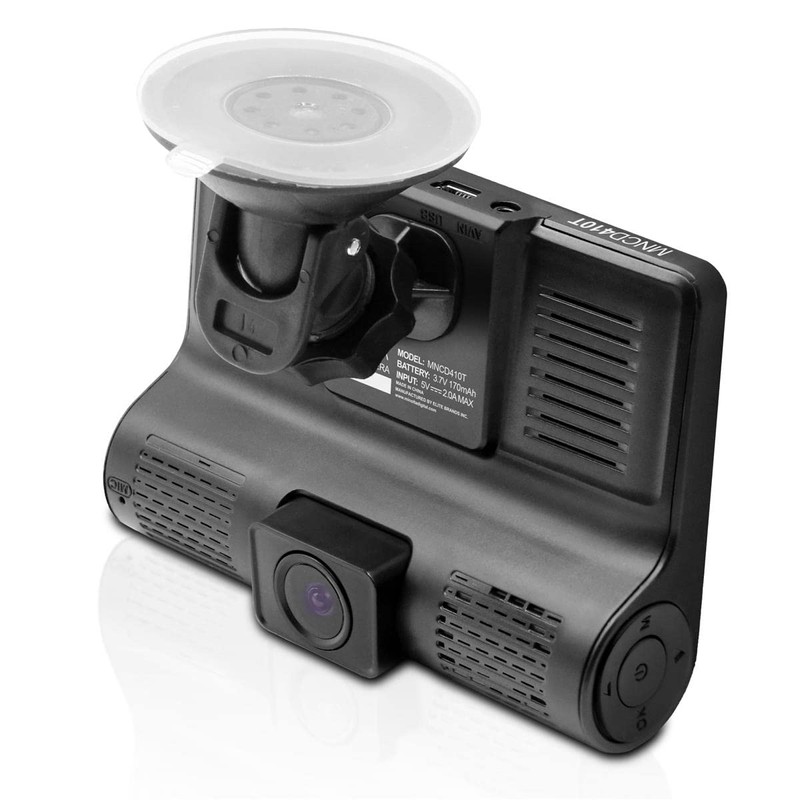 Minolta MNCD410T 3-Channel 1080p Car Camcorder w/4.0" LCD & Rear