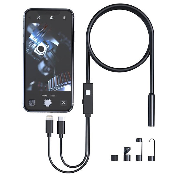 Industrial Endoscope Borescope Camera with Light, 4.3 Inch Screen HD