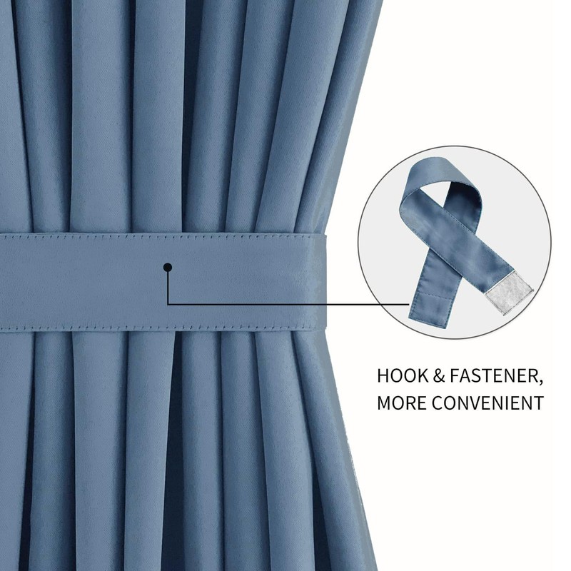 DWCN French Door Curtains – Rod Pocket Thermal Blackout Curtain
