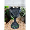 Atlantic Collectibles Triple Goddess Wine Goblet Chalice With Stainless Steel