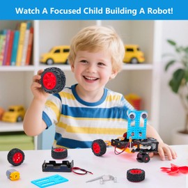 SCIENCE DIARY STEM Robot Construction Kit for Children - Technology Experiments with Motor & Tools, Educational Toy for Building & Research, Boys & Girls for Birthday & Christmas