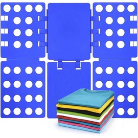 t Shirt Folder Clothes Folding Board Plastic Laundry Folder Home Storage Tool for Adults and Children, Blue