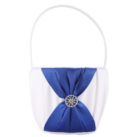 Satin and Artificial Crystal Jewelry to Decorate The Wedding Flower Girl Basket (Blue)