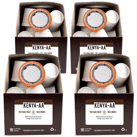 Fresh Roasted Coffee LLC, Kenya AA Nyeri Ichamara Coffee Pods, Medium Dark Roast, 72 Count