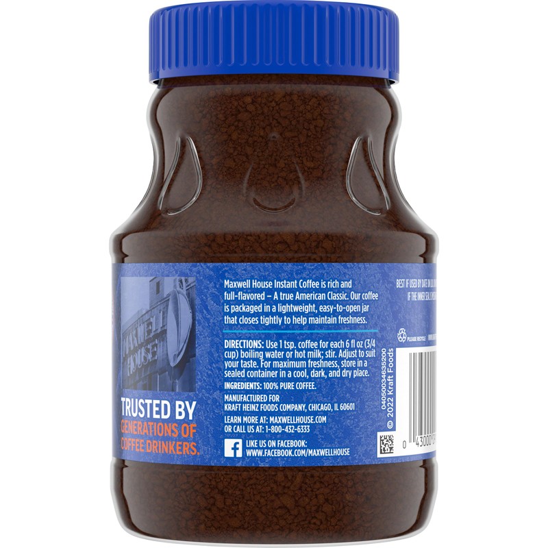 Maxwell House Dark Silk Instant Coffee, 8 oz