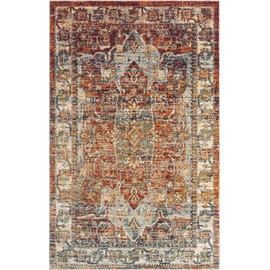 Unique Loom Isabella Collection Area Rug - Adjani (5' 1" x 8' Rectangle, Multi/ Beige)