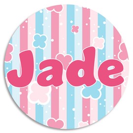 Kiwi Gifts Jade - 100 Pack Circle Stickers 3 Inch - Name Tag Water Bottle School Supplies