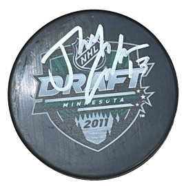 Your Sports Memorabilia Store Johnny Gaudreau Columbus Blue Jackets Calgary Flames Signed draft Puck COA