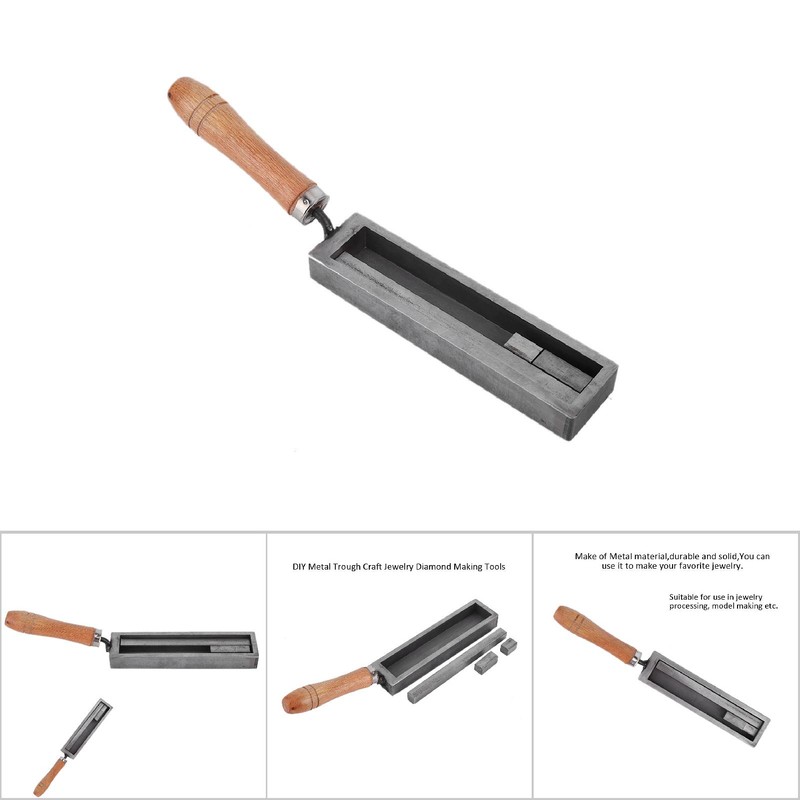 DIY Metal Trough Craft Jewelry Diamond Making Tools Casting Mold