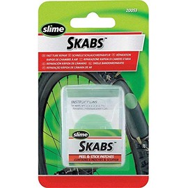 Slime Skabs 6 Peel and Stick Puncture Repair Patches for Bike Tubes (5 Pack)
