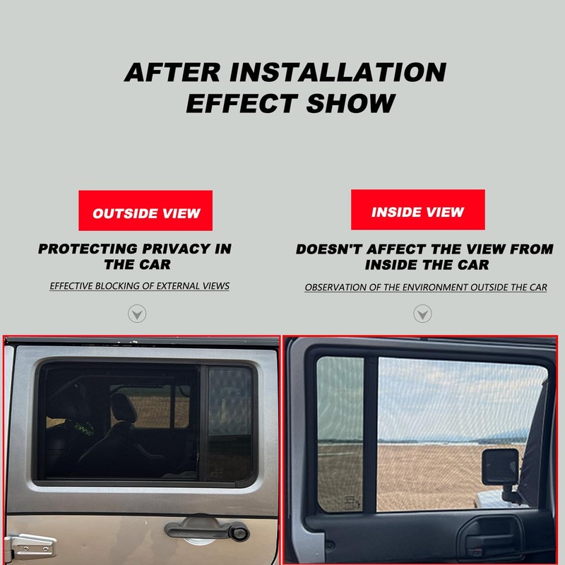 Window Shade for Jeep Wrangler,Window Screen Curtains for Jeep Wrangler