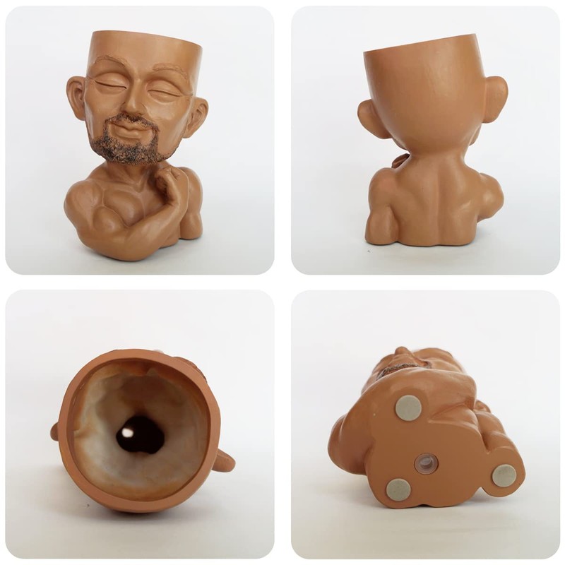 COMODID Beefcake Face Planter Pots Head Planter Man Face Planters