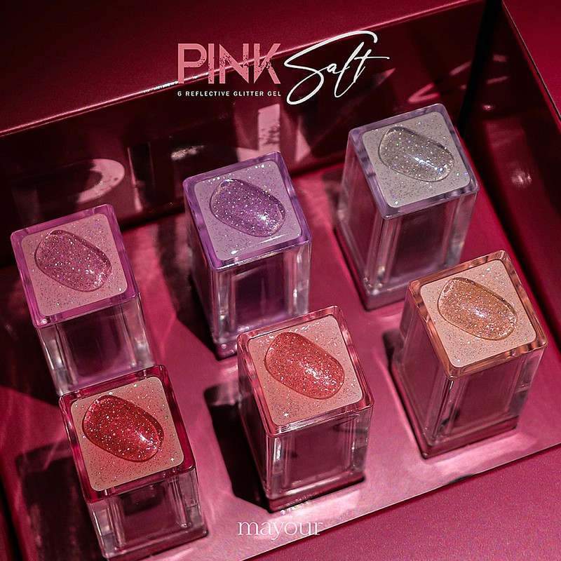May Your Pink Salt 6 types of individual reflective glitter