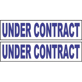 2-6x24 Under Contract Real Estate Rider Sign Blue
