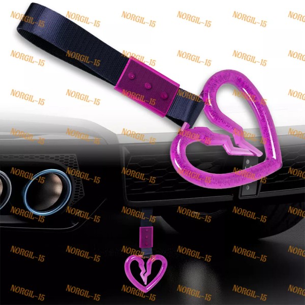 Unbranded Crystal Broken Heart TSURIKAWA Purple Ring Train Bus Handle
