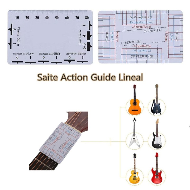 Measuring Tool for Guitar, Radius Gauges for Guitar, Understring Radius