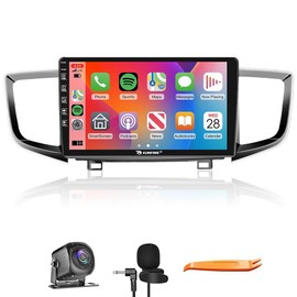 Car CarPlay Android Auto Navigation Stereo GPS Radio Reverse Camera Display 10" IPS Touchscreen Headunit Tablet Pad Media Player for Honda Pilot Ridgeline 2015-2023, if Applicable Quad Core 2G+64G
