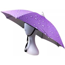 CAP Umbrella Hat Sun/Rain Cap Adjustable Multifunction Outdoor Headwear (Purple)