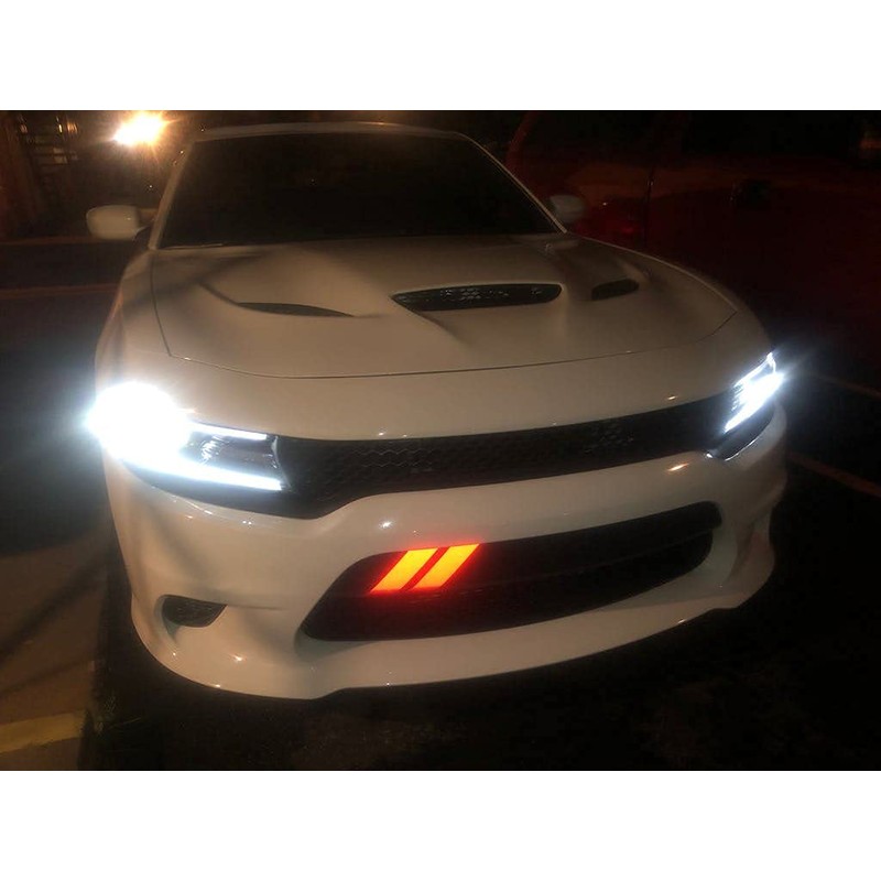 Luxe Auto Concepts Charger Front Bumper Hash Stripes - Reflective