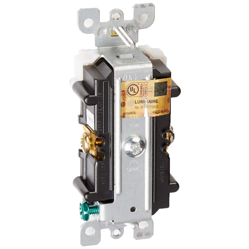 Leviton 120V AC Decora LED Full Guide Light, 6527-W, White