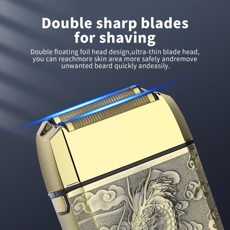 HIENA PRO Professional Foil Shaver for Men, Double Electric Foil