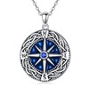 YEESIA Compass Chain for Women 925 Sterling Silver Celtic Knot