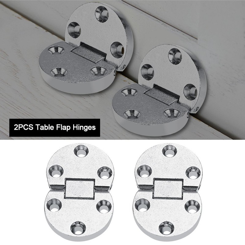 Folding Flip Top Hinge, 2Pcs Zinc Alloy Self-Supporting 180 Degree