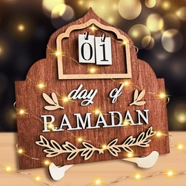 Ramadan Calendar, LED Ramadan Calendar Children, Ramadan Decoration Made of Wood, Eid Mubarak Advent Calendar, DIY Ramadan Decoration 30 Days Countdown, Ramadan Gifts for Children