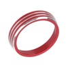 4pcs A/C Air Vent Knob Trims Rings Red Aluminum Alloy