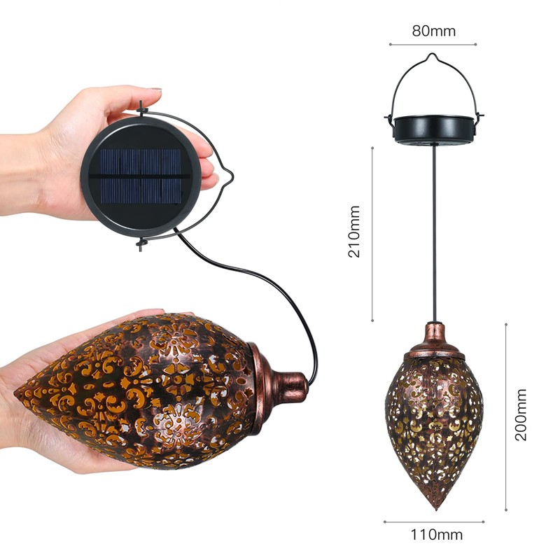 (2 Pack) Hanging Solar Lights, Tomshine Solar Lantern LED Moroccan