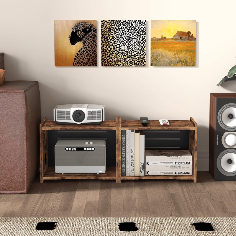 Homode Router Shelf, Wood Wifi Box Hider, Projector Shelf Stand,
