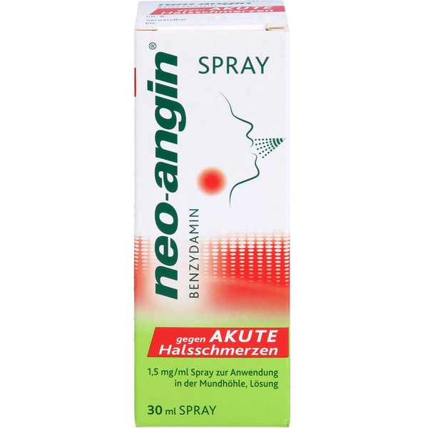 KLOSTERFRAU neo-angin Benzydamin gegen akute Halsschmerzen, 1,5 mg/ml Spray zur Anwendung in der Mundhöhle, Lösung, 30 ml Lösung