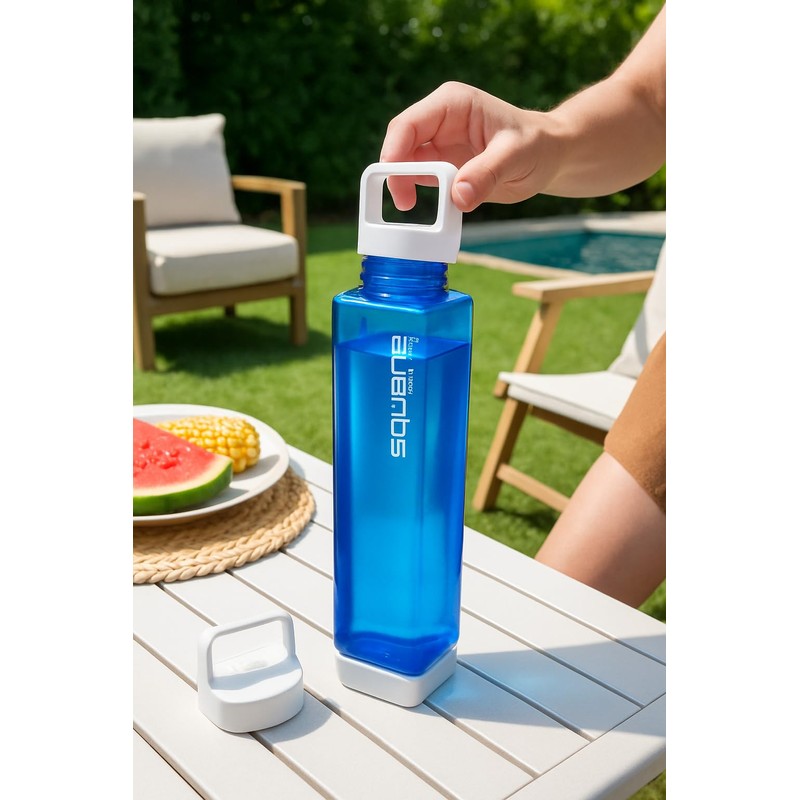 Square Water Bottle Leak Proof 25oz | Easy Clean Water