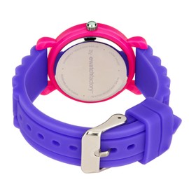 Ewatchfactory Red Balloon Unicorn Girls' Pink Plastic Time Teacher Watch,Purple Silicone Strap,WRB000140