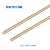 Glarks 2Pcs 5mm x 356mm Brass Straight Solid Round Rod