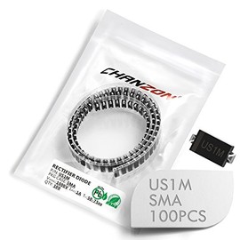 (Pack of 100) Chanzon US1M SMD Ultra Fast Recovery Recovery Diode 1A 1000V 50-75ns SMA (DO-214AC) 1 Amp 1000V Electronic Diodes