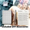 Raised Keyboard Sticker with DIY Character Decals for Nail Art