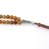 beirunde Muslims Islamic Dhikr Tasbeeh Tasbih Prayer Beads, Brown Agate