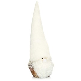 com-four® Christmas gnome for Christmas decorations - Scandinavian figure as a decorative item - Swedish gnome standee as a table decoration - collector's figure - Santa Claus with bark