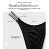 Victoria's Secret Double Shine Strap Brazilian Bikini Bottom Black