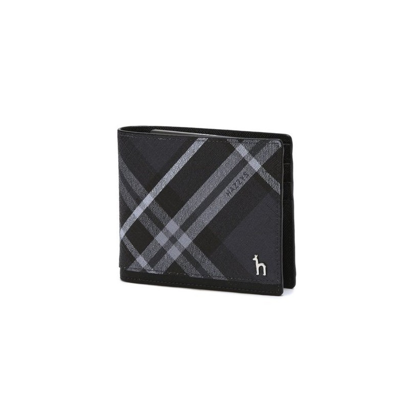 Hazzys (광주신세계)DUBLIN 블랙 체크 가죽 2단 반지갑 HJWA4F866BK (Daegu Shinsegae)