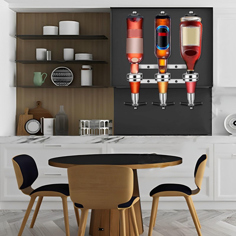 FGXY Upside Down Drinks Dispenser Stand, Bottle Holder Wall Mounted,