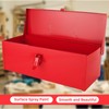 JMIATRY Red Tool Box 15 Inch Small Metal Tools Box
