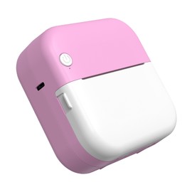 Mini Thermal Printer Multifunction Portable Sticker Maker Instant Photo Inkless Printing Support BT Connection for Smartphone with 1 Paper Roll 57mm Compatible with iOS Android System for Picture Receipt Memo Note Label Children DIY