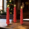 Homemory 3 Pcs Christmas Tree Candles with Remote, Waxy Flameless