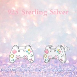 Gamer Earring Sterling Silver Game Controller Stud Game Lover Jewelry Gift for Women