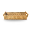 The Basket Lady Long Narrow Pole Handle Wicker Basket, Large,