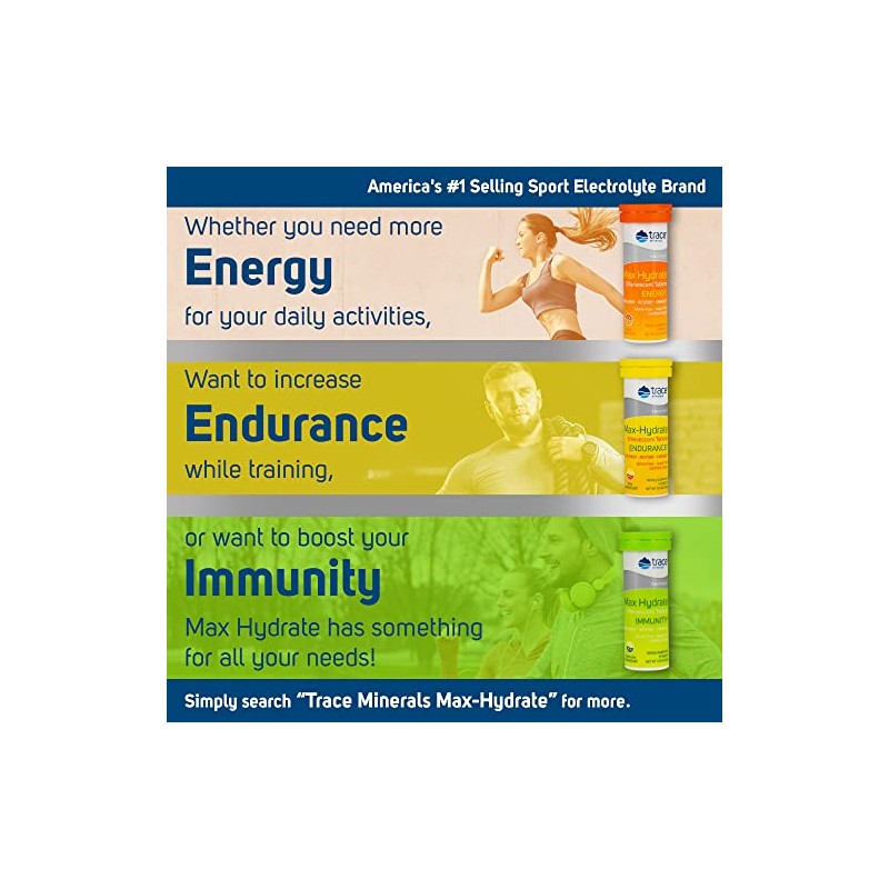 Max Hydrate Endurance Tubos Tabletas Alto Rendimiento Electrolítico Fizing Cítricos