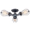 Vintage Ceiling Light Industrial Rotatable Semi-Flush Mount Ceiling Light Metal