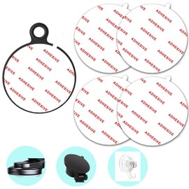 4 Pack 2.76"(70mm) [EASY TO PEEL OFF] Very High Bond Sticky Adhesive Replacement,Circle Double Sided Pads Gule for Dashboard / Windshield Suction Cup Car Phone Holder Cellphone Cradle Mounts (White)